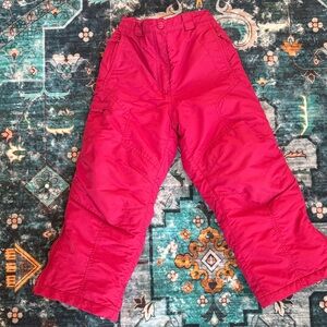 Girls LLBean Dark Magenta Snow Pants